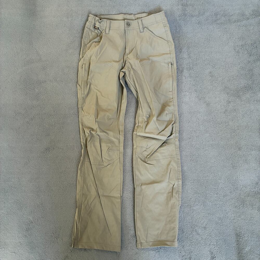 KÜHL Khaki Straight Leg Cut Zipper Pocket Tactical Outdoor Pants Youth Size L